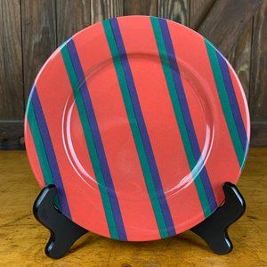 Vtg Block Spal Portugal Regimental Stripes Royal Irish 8" Salad Luncheon Plate